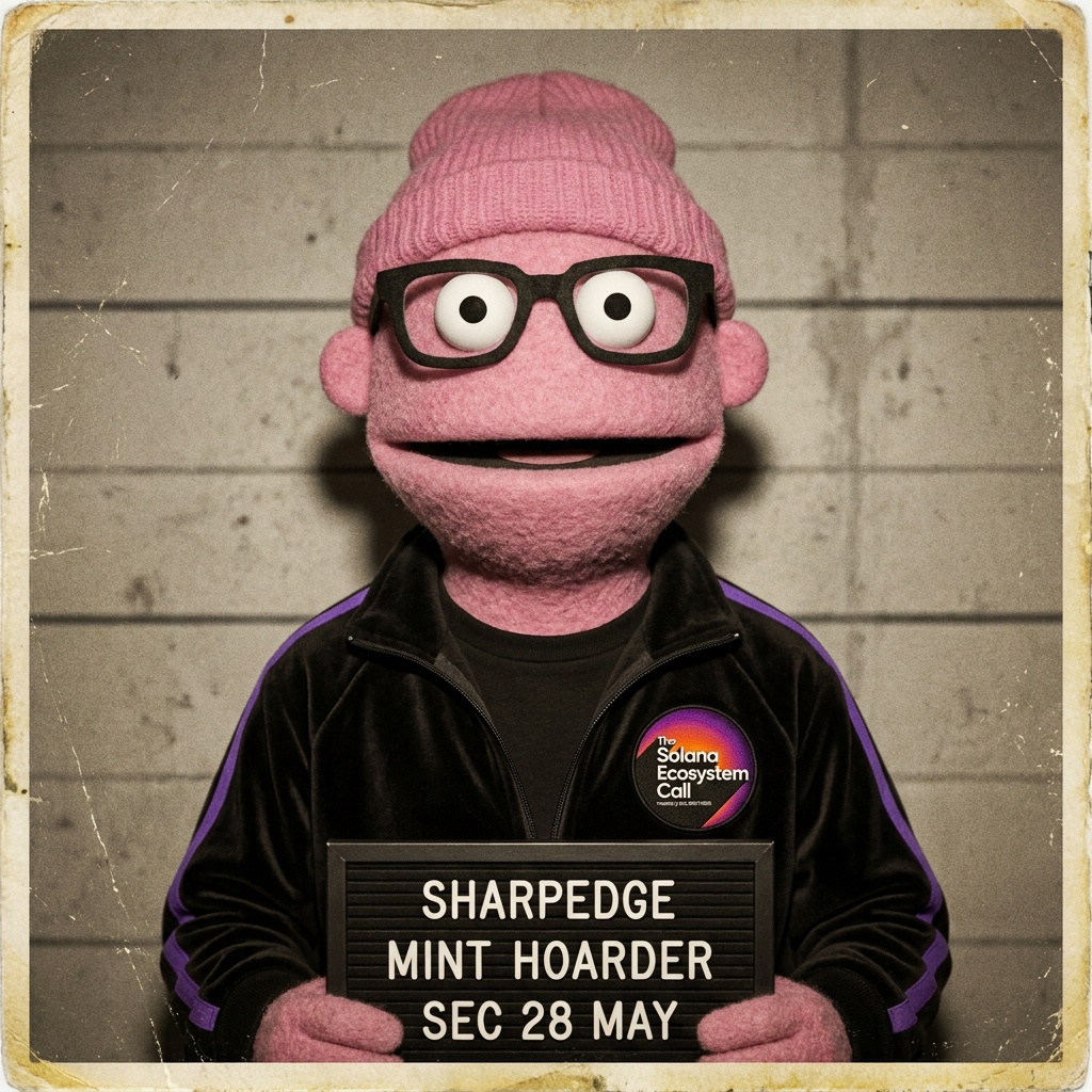 Muppet mugshot of @joshflashay, charged as MINT HOARDER